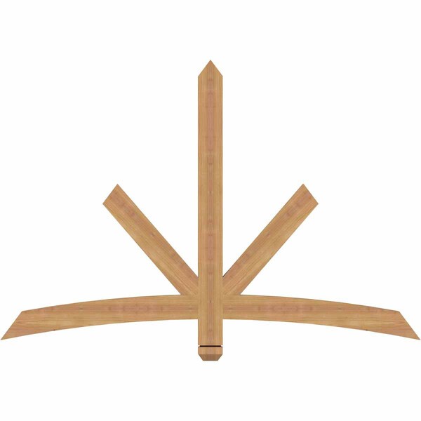 Ekena Millwork Alberta Smooth Timber Gable Bracket, Western Red Cedar, 60"W x 40"H x 1 1/2"D x 3 1/2"F, 16/12 Pitch GBW060X40X0204ALB00SWR - main